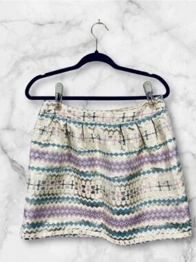 5 for $25 LovPosh multicolor metallic pleated fit and flare skirt size large